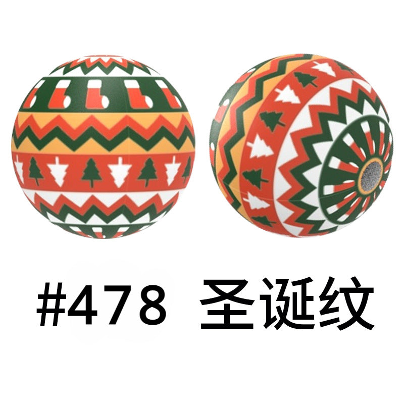 Wholesale 50pcs 16mm Colorful Silicone Water Transfer Beads Print Silicone Beads